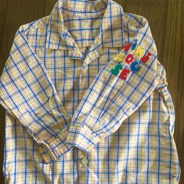mikihouse(ミキハウス)のミキハウス 長袖チェックシャツ キッズ/ベビー/マタニティのベビー服(~85cm)(シャツ/カットソー)の商品写真