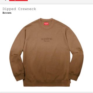 シュプリーム(Supreme)のsupreme Dipped Crewneck brown Lサイズ 最安値 (スウェット)