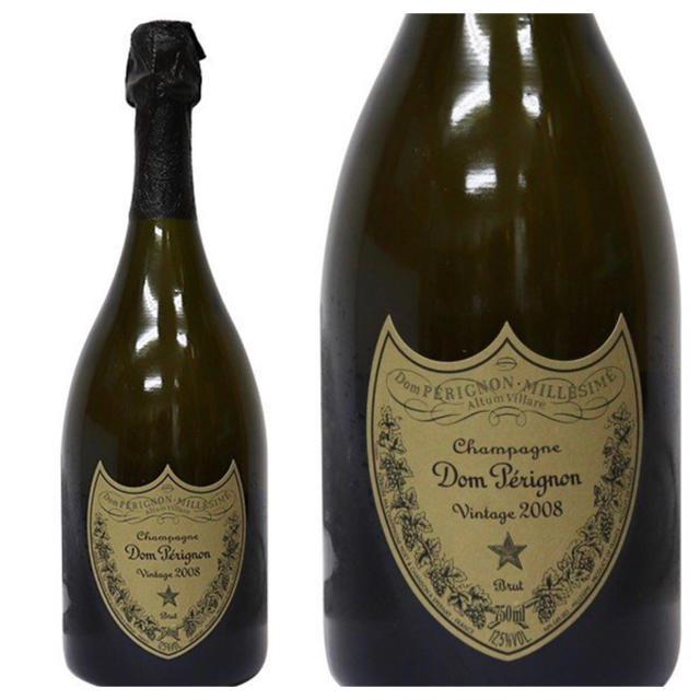 Dom Pérignon(ドンペリニヨン)のドンペリニヨン  2008 白 4本 箱無し 食品/飲料/酒の酒(シャンパン/スパークリングワイン)の商品写真