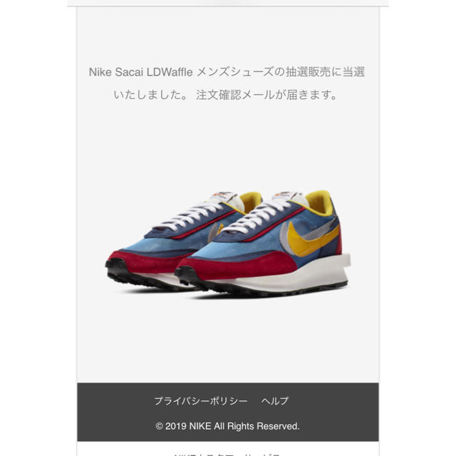 NIKE(ナイキ)の価格改定sacai×NIKE LD ワッフル ブルー 28.5cm メンズの靴/シューズ(スニーカー)の商品写真