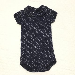 プチバトー(PETIT BATEAU)のプチバトー ロンパース 6m 襟付き 半袖(ロンパース)