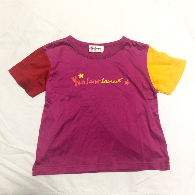 Saint Laurent(サンローラン)のyves saint laurent イヴサンローラン キッズ ピンク Tシャツ キッズ/ベビー/マタニティのキッズ服女の子用(90cm~)(Tシャツ/カットソー)の商品写真