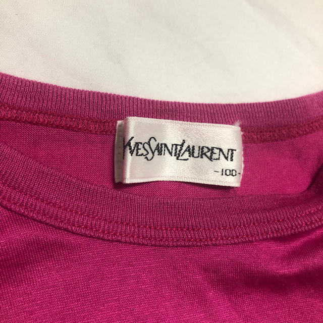 Saint Laurent(サンローラン)のyves saint laurent イヴサンローラン キッズ ピンク Tシャツ キッズ/ベビー/マタニティのキッズ服女の子用(90cm~)(Tシャツ/カットソー)の商品写真