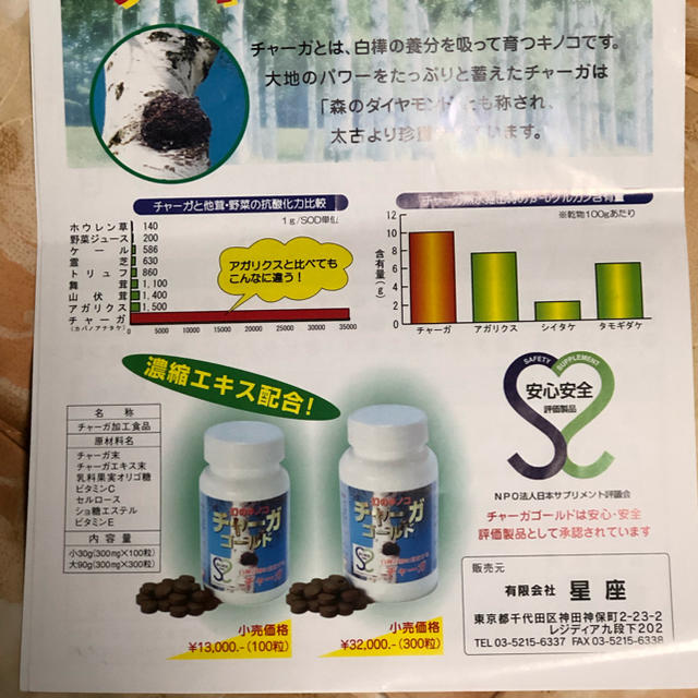 チャーガゴールド300粒 - 健康食品