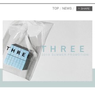 スリー(THREE)のTHREE ノベルティ クリアバッグ(トートバッグ)