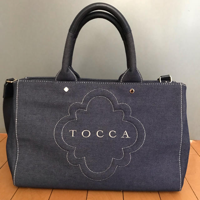 TOCCA✩CANVAS LARGE デニム□トートバッグ(ネイビー)