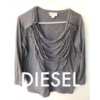 ディーゼル(DIESEL)のDIESEL フリンジ付きトップス(カットソー(長袖/七分))