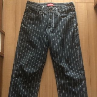 シュプリーム(Supreme)のsupreme levi’s pinstripe 550 jeans 黒s(デニム/ジーンズ)