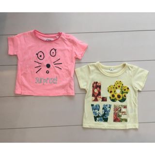 ザラキッズ(ZARA KIDS)のZARA，ベビー、キッズ、半袖、Tシャツ、イラストT、プリント.80，2枚セット(Ｔシャツ)