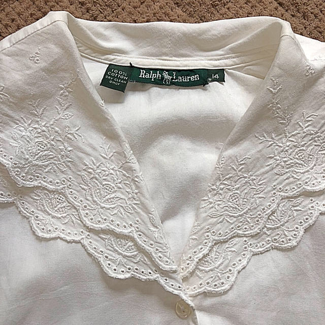 Ralph Lauren(ラルフローレン)のラルフローレン★ブラウス★vintage★美品★フリル★スカラップ★シャツ ★ レディースのトップス(シャツ/ブラウス(長袖/七分))の商品写真