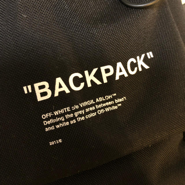 off-white BACKPACK 2019ss バックパック ブラック