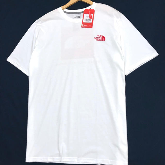 ノースフェイス　ボックスロゴ　半袖Tシャツ　メンズ　3XL相当 ホワイト