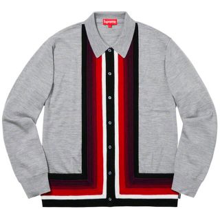 シュプリーム(Supreme)のL supreme corner stripe polo sweater 新品(ニット/セーター)