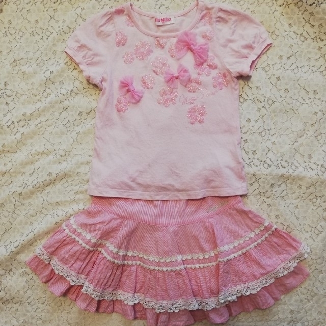 mezzo piano(メゾピアノ)のmezzo piano ♡ セットアップ 120 キッズ/ベビー/マタニティのキッズ服女の子用(90cm~)(スカート)の商品写真