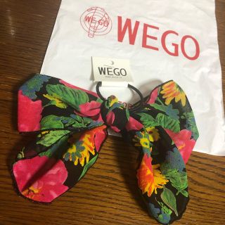 ウィゴー(WEGO)のWEGO 花柄リボン🎀ゴム タグ付き(ヘアゴム/シュシュ)