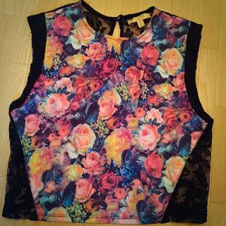 ザラ(ZARA)の花柄トップス(タンクトップ)