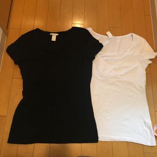 エイチアンドエム(H&M)の夏前お値下げ！H&M 2枚セットmamaライン 授乳服(マタニティトップス)