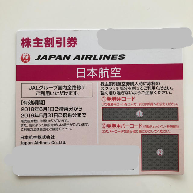 JAL(日本航空)(ジャル(ニホンコウクウ))のJAL優待券（2019年5/31期限） チケットの優待券/割引券(その他)の商品写真