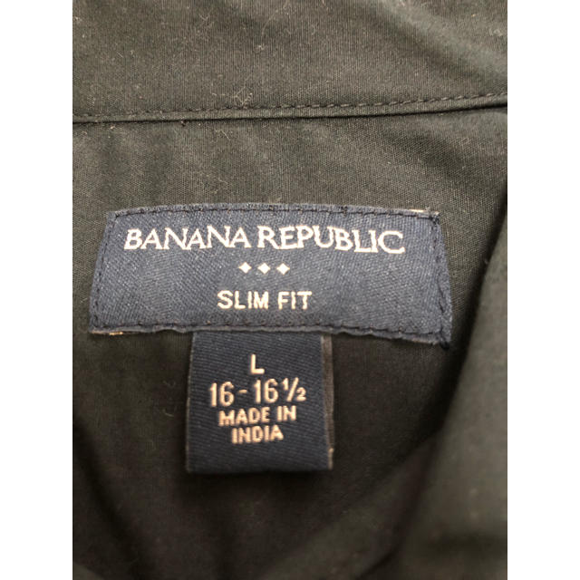 Banana Republic(バナナリパブリック)の【未使用】バナナリパブリック 黒シャツ スリムフィット  Ｌサイズ２枚セット メンズのトップス(シャツ)の商品写真