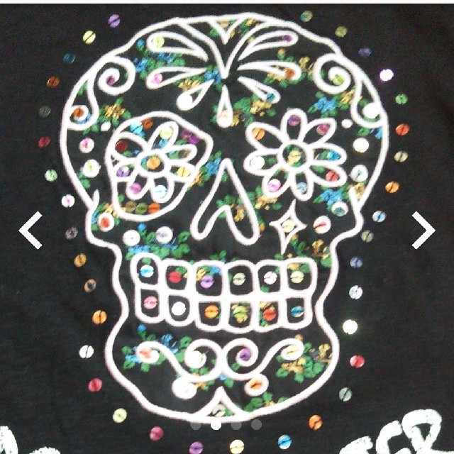 レディース☆Tシャツ スカルプ スパンコール  M       レディースのトップス(Tシャツ(半袖/袖なし))の商品写真