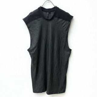 リックオウエンス(Rick Owens)の【L】SKINGRAFT スキングラフト レザー x メッシュ タンクトップ(タンクトップ)