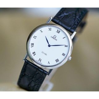 OMEGA - 美品 オメガ デビル シルバー ホワイト ローマン メンズ Omega