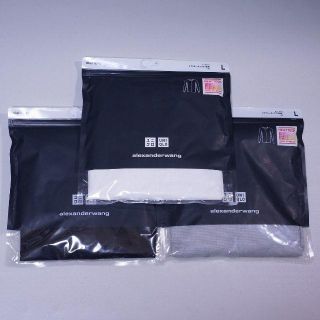 ユニクロ(UNIQLO)のユニクロ ヒートテック リブクルーネックT(長袖) アレキサンダーワン L 3枚(Tシャツ/カットソー(半袖/袖なし))