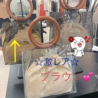 マウジー(moussy)の激レア限定カラー！MOUSSYノベルティ♡クリアpvcバッグ♡クリアトートバッグ(ハンドバッグ)