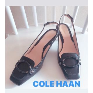 コールハーン(Cole Haan)のCOLE HAAN ブラック パンプス ミュール(ハイヒール/パンプス)