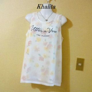 シマムラ(しまむら)のKhalita♡シフォン花柄ノースリーブ(タンクトップ)