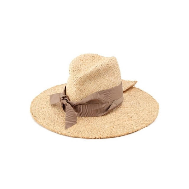 DRESSTERIOR(ドレステリア)の週末お値下げ！ローラハット ベージュ レディースの帽子(麦わら帽子/ストローハット)の商品写真