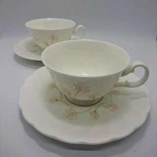 ノリタケ(Noritake)のNoritake FLOs  ティー兼用カップ&ソーサー2客セット(食器)