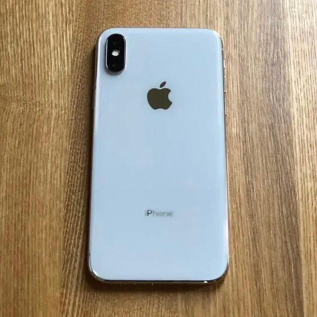 愛用 Apple - アイフォンX au 64GB シルバー 携帯電話本体