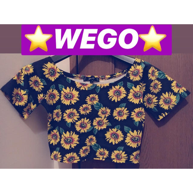 WEGO(ウィゴー)のWEGO(ウィゴー) ひまわり柄半袖トップス レディースのトップス(Tシャツ(半袖/袖なし))の商品写真