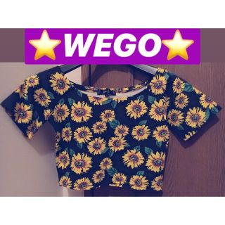 ウィゴー(WEGO)のWEGO(ウィゴー) ひまわり柄半袖トップス(Tシャツ(半袖/袖なし))