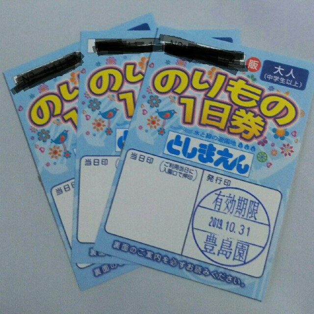 としまえん夏の１日券 大人４枚セット プール 、乗り物すべてフリー ...