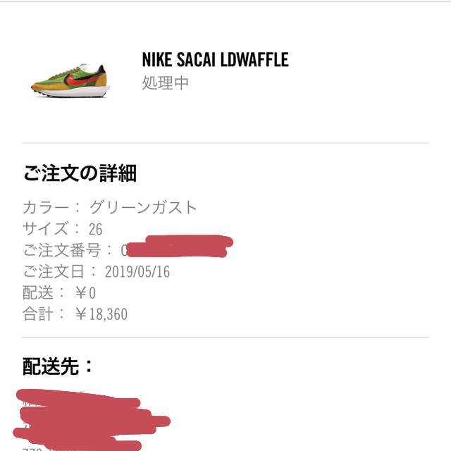 NIKE  × SACAI  LDワッフル 2