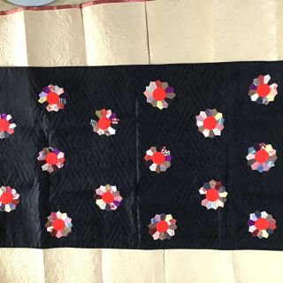 帯地のパッチワークタペストリー(インテリア雑貨)