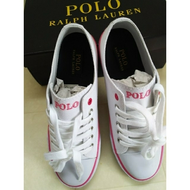 国内正規□ 【未使用】POLOラルフローレン スニーカー24㎝ - 通販