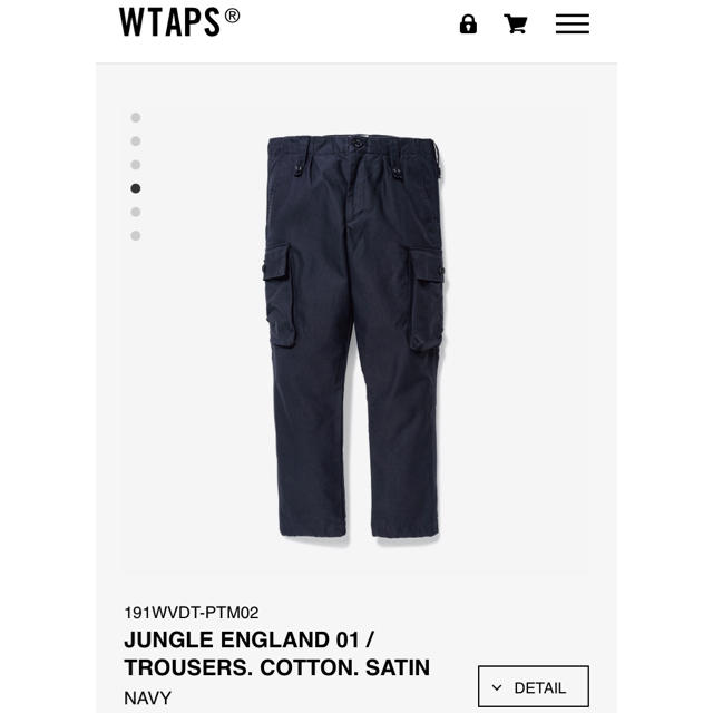 WTAPS 19SS JUNGLE ENGLAND 01 NAVY M 最終価格