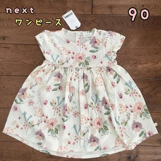 ネクスト(NEXT)の新品♡next♡花柄ワンピース フローラル 半袖 90(ワンピース)