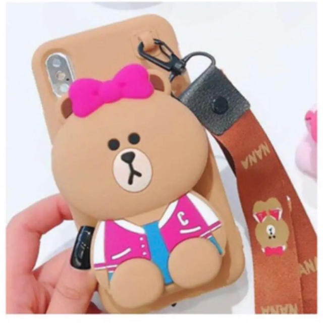 iPhone XR Phone Case Line Bear コイン ケースの通販 by chrissatinee's shop｜ラクマ