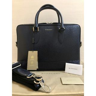 バーバリー(BURBERRY)のmnw12さん専用☆BURBERRYバッグ　ネイビー　アリゲーター未使用正規品(ビジネスバッグ)