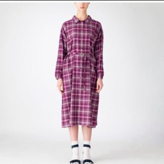 バーバリーブルーレーベル(BURBERRY BLUE LABEL)のブルーレーベル クレストブリッジ  シャツワンピ 人気(ロングワンピース/マキシワンピース)