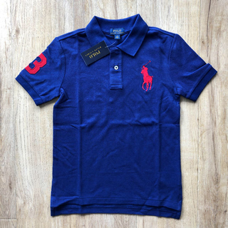 ラルフローレン(Ralph Lauren)の大人気 ポロシャツ ブルー 青×赤(Tシャツ/カットソー)