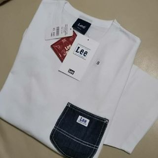 リー(Lee)の■新品タグ付き■  LEE  デニムポケットTシャツ／Ｓ／白(Tシャツ/カットソー(半袖/袖なし))