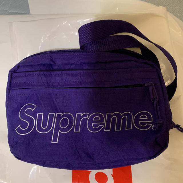2021年新作入荷 最安値 紫 supreme shoulder bag 18fw ショルダー 