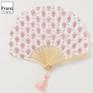 フランフラン(Francfranc)の❤新品ケース付き フランフラン クルク 扇子【ピンク】❤(和装小物)