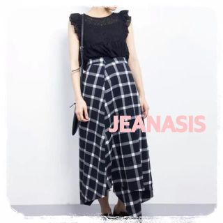 ジーナシス(JEANASIS)の新品 ★ JEANASIS ★ 激かわ アシメ チェック柄 ロングスカート(ロングスカート)