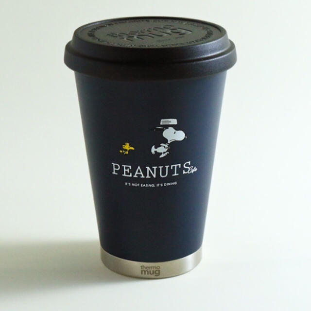 PEANUTS(ピーナッツ)のPEANUTS Cafe × thermo mug コラボタンブラー ネイビー インテリア/住まい/日用品のキッチン/食器(タンブラー)の商品写真
